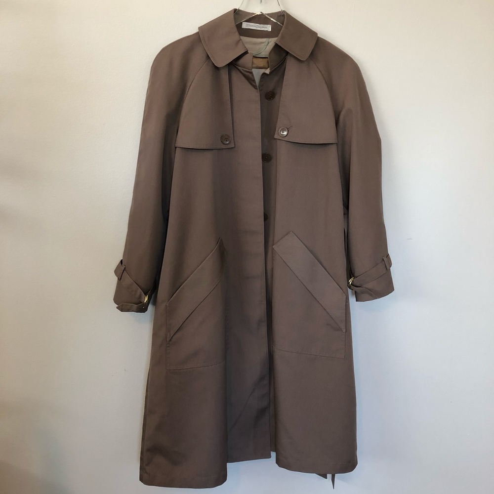 Vintage 1970s Misty Harbor Belted Trench Coat